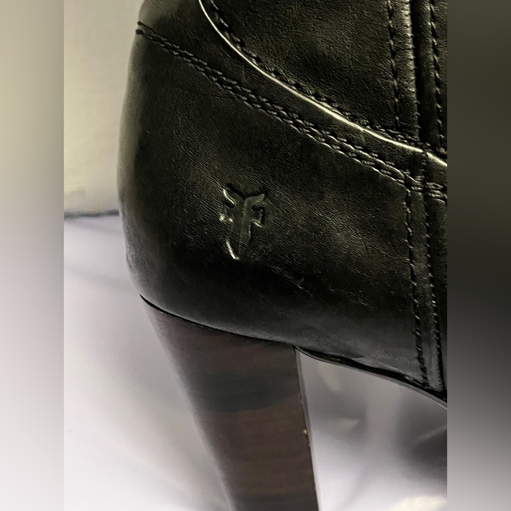 Frye Miranda Black Knee-High Genuine Leather Pull On Boots sz 7 - Picture 4 of 10